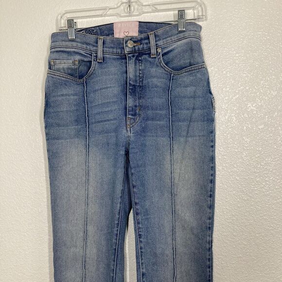 Revice Jeans Womens 30 Blue High Rise Flare Star Back Panel Seamed Stretch Denim - Picture 5 of 16